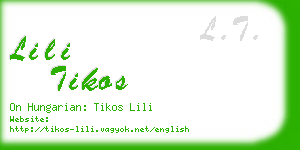 lili tikos business card